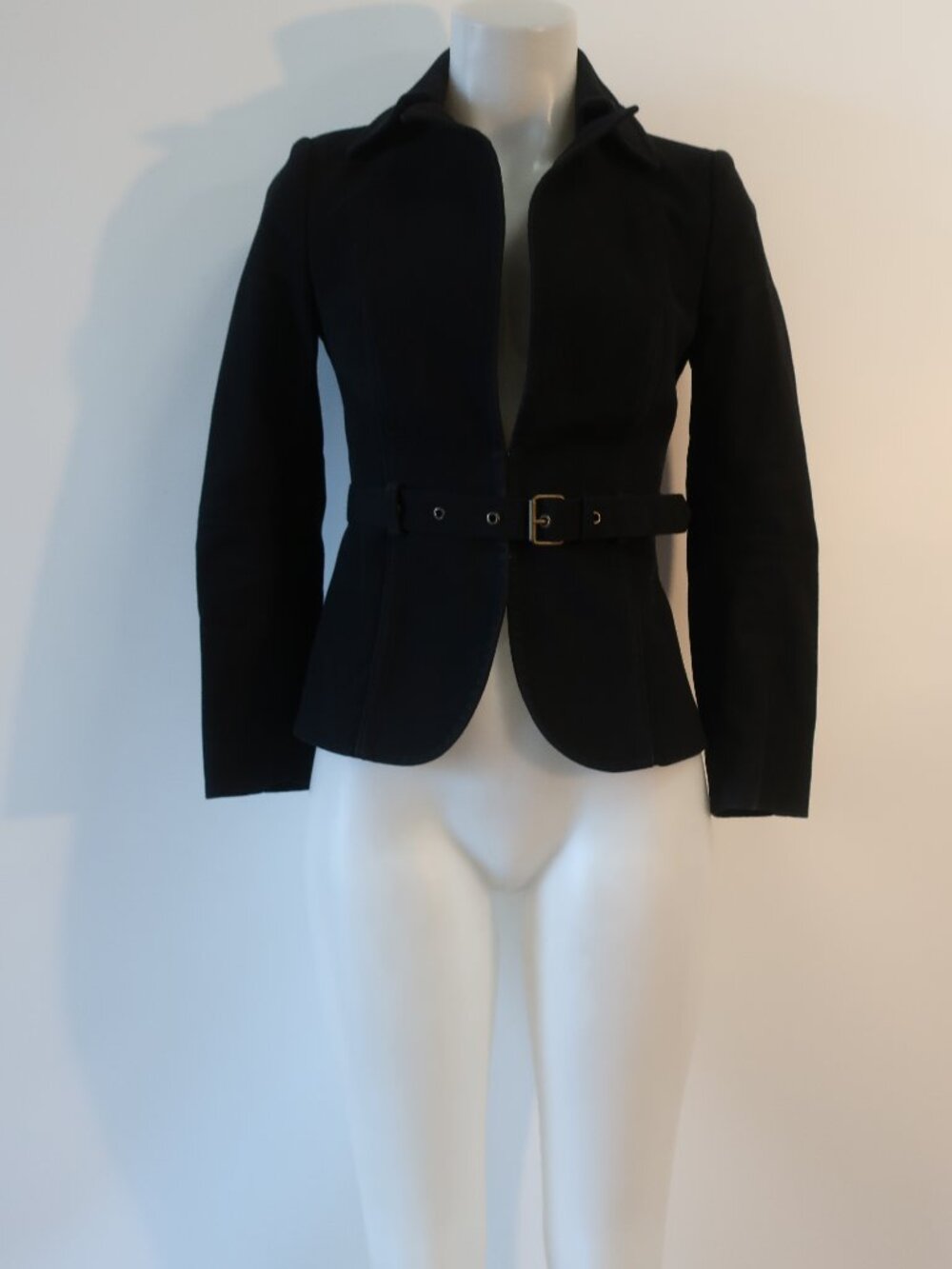 Women Costume National Black Belted Blazer 40/US 4
